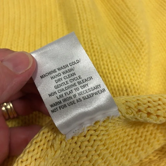 Vintage Y2K Yellow Knit Sweater with Duck Design cotton size 0/6m - Picture 7 of 7